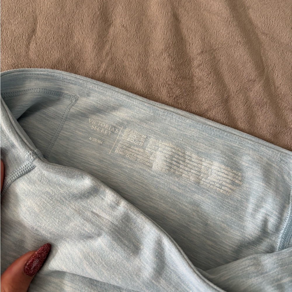 Victoria's Secret Light Blue Leggings with Side Cross Detail - Size 4 - Picture 7 of 7